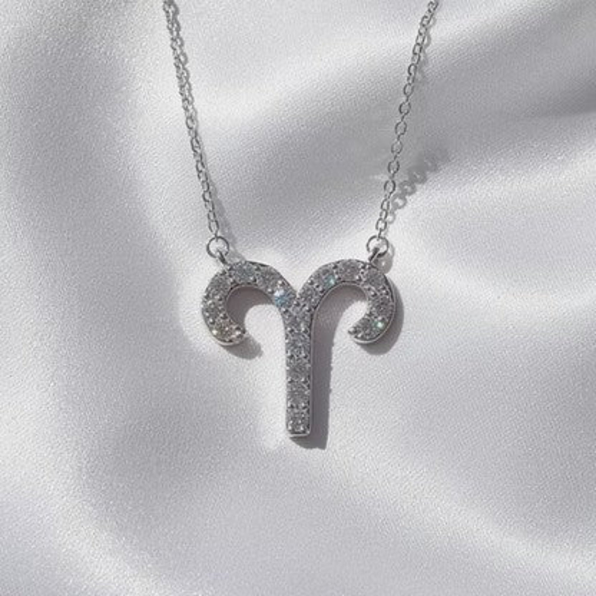 Zodiac Necklace on White Background